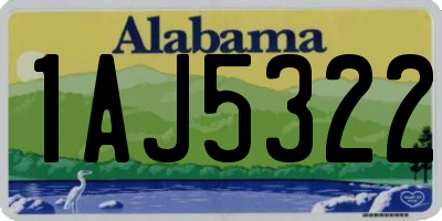 AL license plate 1AJ5322