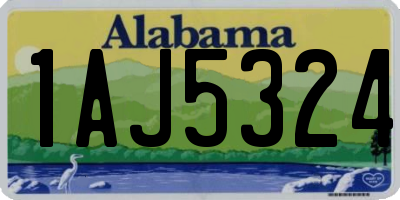 AL license plate 1AJ5324