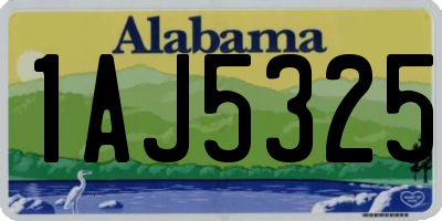 AL license plate 1AJ5325