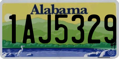 AL license plate 1AJ5329