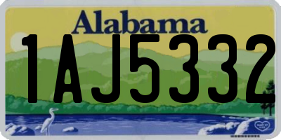 AL license plate 1AJ5332