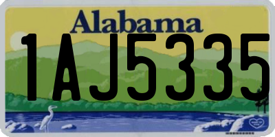AL license plate 1AJ5335