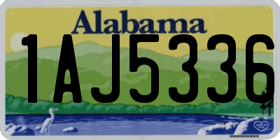 AL license plate 1AJ5336