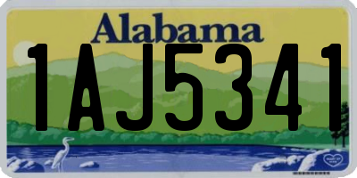 AL license plate 1AJ5341