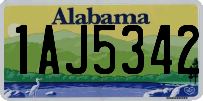 AL license plate 1AJ5342