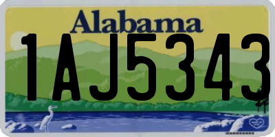 AL license plate 1AJ5343