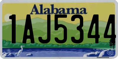AL license plate 1AJ5344