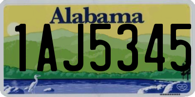 AL license plate 1AJ5345