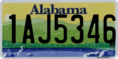 AL license plate 1AJ5346