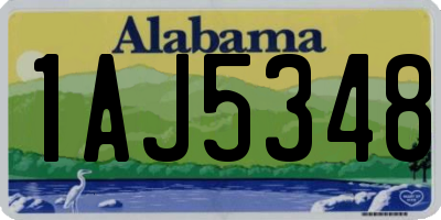 AL license plate 1AJ5348