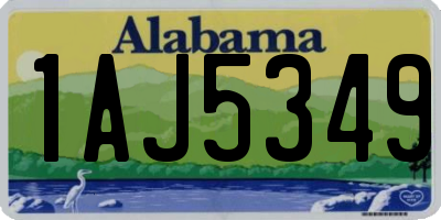 AL license plate 1AJ5349