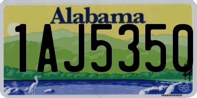 AL license plate 1AJ5350