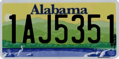 AL license plate 1AJ5351