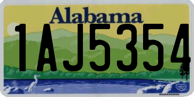 AL license plate 1AJ5354