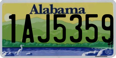 AL license plate 1AJ5359