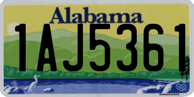 AL license plate 1AJ5361