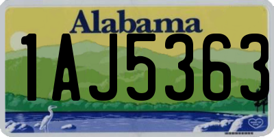 AL license plate 1AJ5363