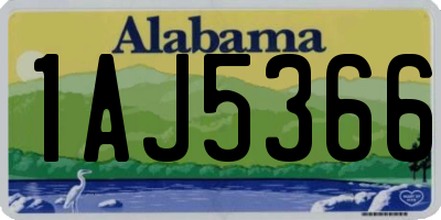 AL license plate 1AJ5366