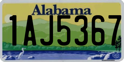 AL license plate 1AJ5367