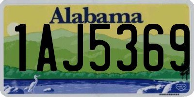 AL license plate 1AJ5369