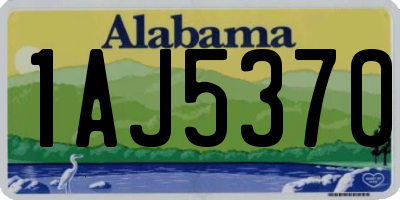 AL license plate 1AJ5370