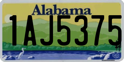 AL license plate 1AJ5375
