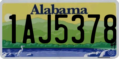 AL license plate 1AJ5378
