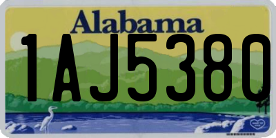 AL license plate 1AJ5380