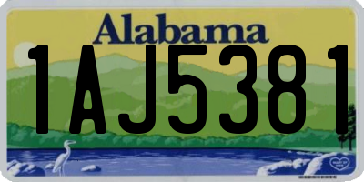 AL license plate 1AJ5381