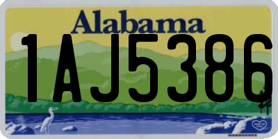 AL license plate 1AJ5386