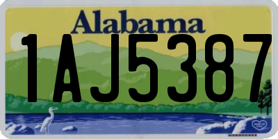 AL license plate 1AJ5387