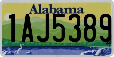 AL license plate 1AJ5389