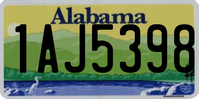 AL license plate 1AJ5398