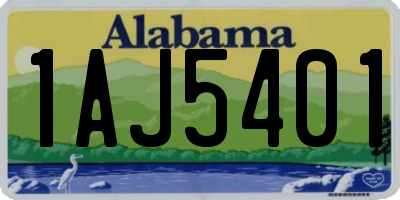 AL license plate 1AJ5401