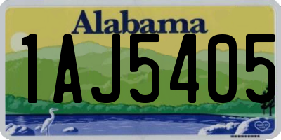 AL license plate 1AJ5405