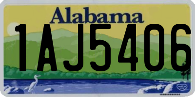 AL license plate 1AJ5406