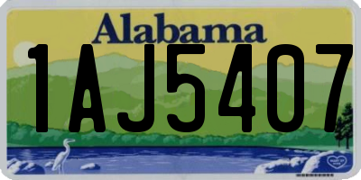 AL license plate 1AJ5407