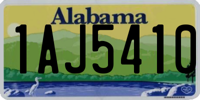 AL license plate 1AJ5410