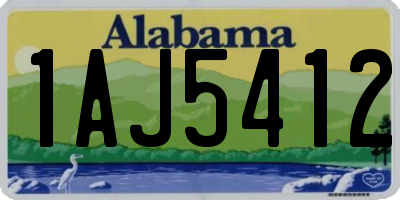 AL license plate 1AJ5412
