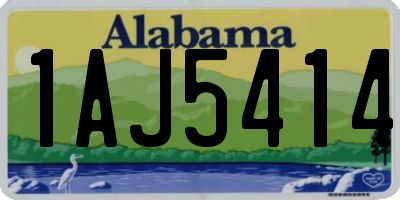 AL license plate 1AJ5414