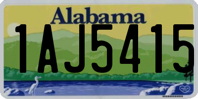 AL license plate 1AJ5415