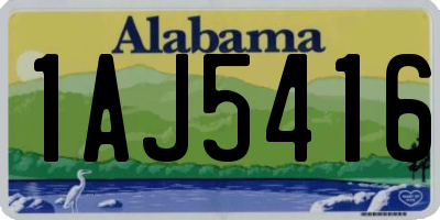 AL license plate 1AJ5416
