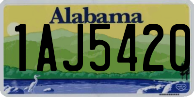AL license plate 1AJ5420