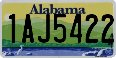 AL license plate 1AJ5422