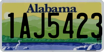 AL license plate 1AJ5423