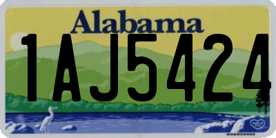 AL license plate 1AJ5424