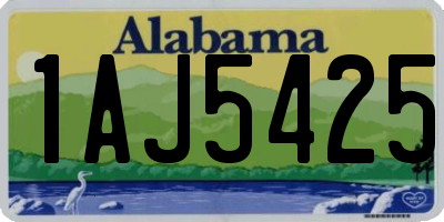 AL license plate 1AJ5425