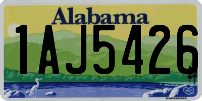 AL license plate 1AJ5426