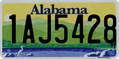 AL license plate 1AJ5428