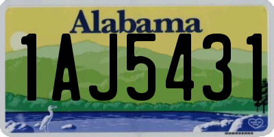 AL license plate 1AJ5431